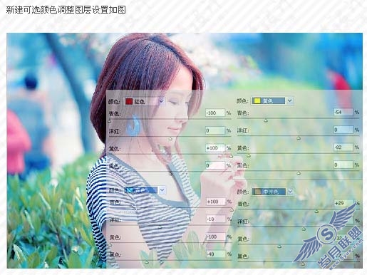 Photoshop调出室外人像清爽的淡蓝色