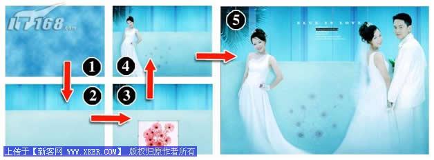 Photoshop制作幽雅梦幻韩版婚纱照