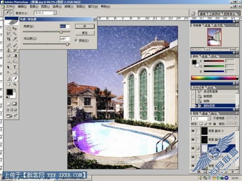 Photoshop滤镜巧妙模拟下雪效果_