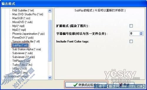 sub中文字幕转换为srt或ssa格式6