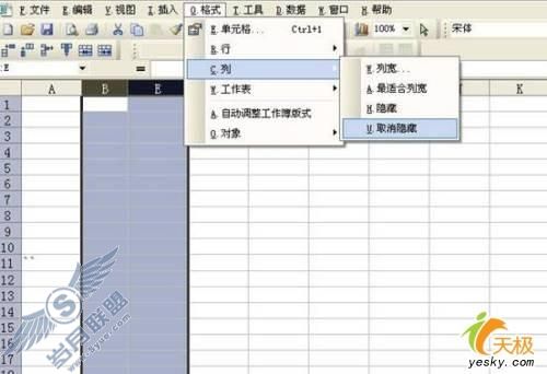 浅谈金山表格2003的行列操作用法