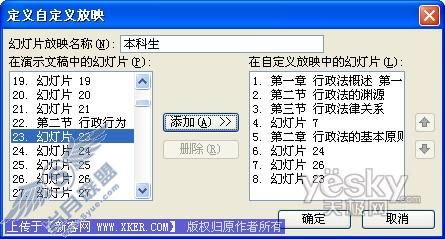PowerPoint自定义放映2