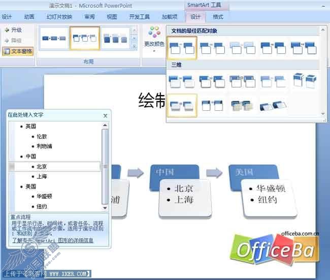 用PPT2007绘制一个流程图