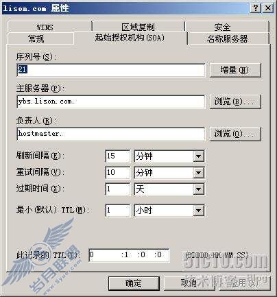 DNS 学习笔记之6- DNS区域的管理①