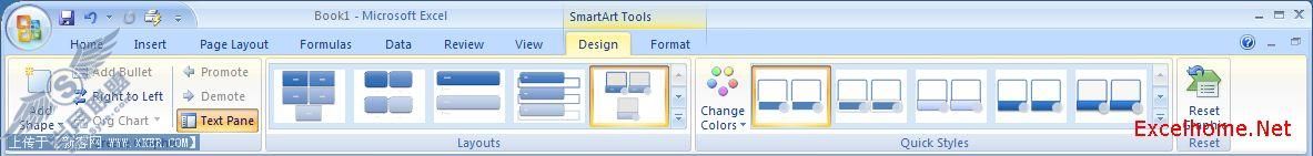 Excel 2007新知:SmartArt 图形和样式(一)