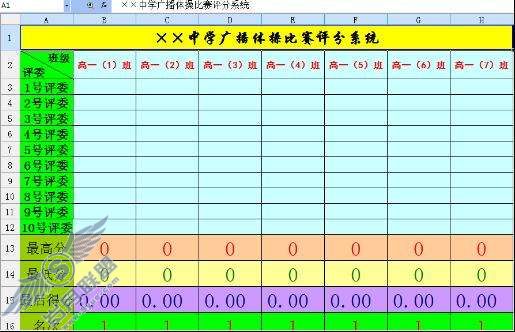 WPS表格制作竞赛评分系统教程【图】_