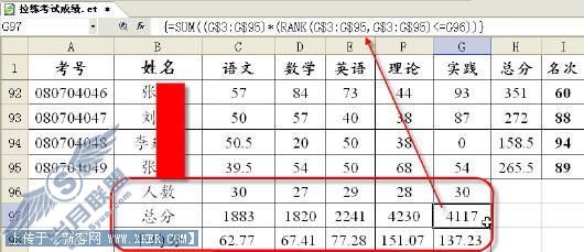 图3 WPS表格实例