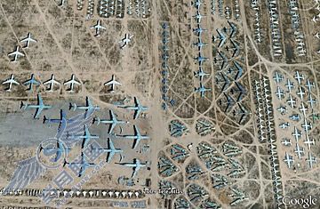 谷歌地球十大特殊发现:美飞机墓地上榜(图)(3)