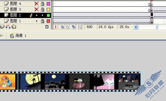 用Flash制作电影胶片循环播放模拟效果(2)