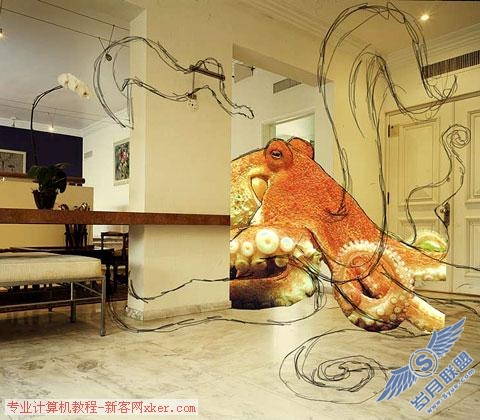 3D章鱼的制作过程