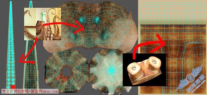 3D章鱼的制作过程