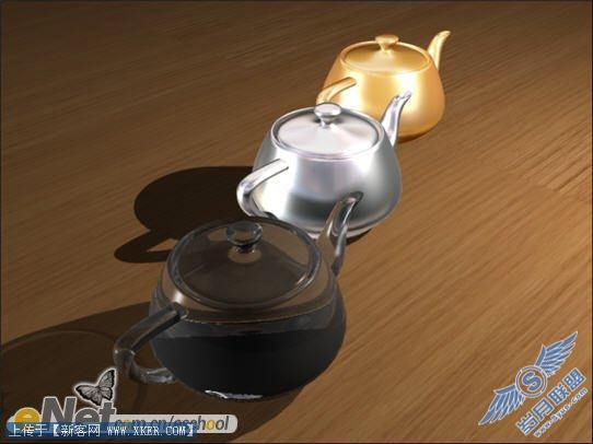 3dmax������ͬ���ʲ��ͶӰЧ��