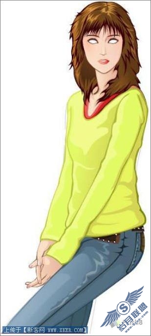 Flash绘画实例:青春靓丽美女