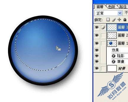 Photoshop制作蓝色圆形水晶按钮【图】_新客网