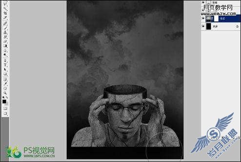 Photoshop合成制作正努力思考的意境图【图】_新客网