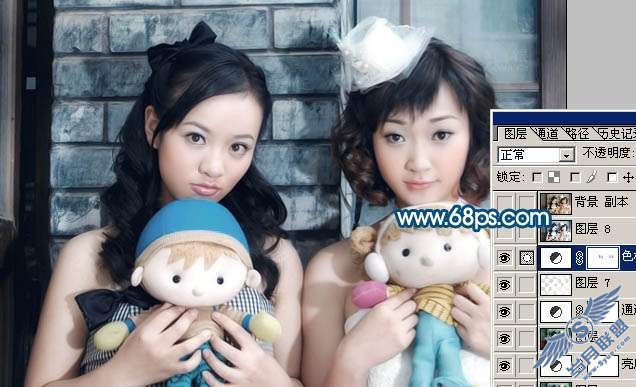 Photoshop照片处理:调色出人物淡青的中性色【图】_新客网