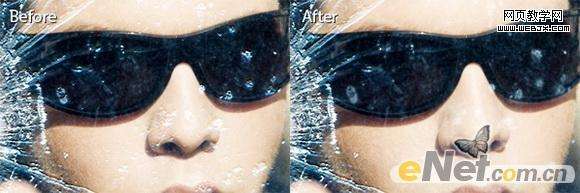 Photoshop合成制作子弹击穿玻璃效果【图】_新客网