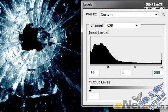 Photoshop合成制作子弹击穿玻璃效果【图】_新客网