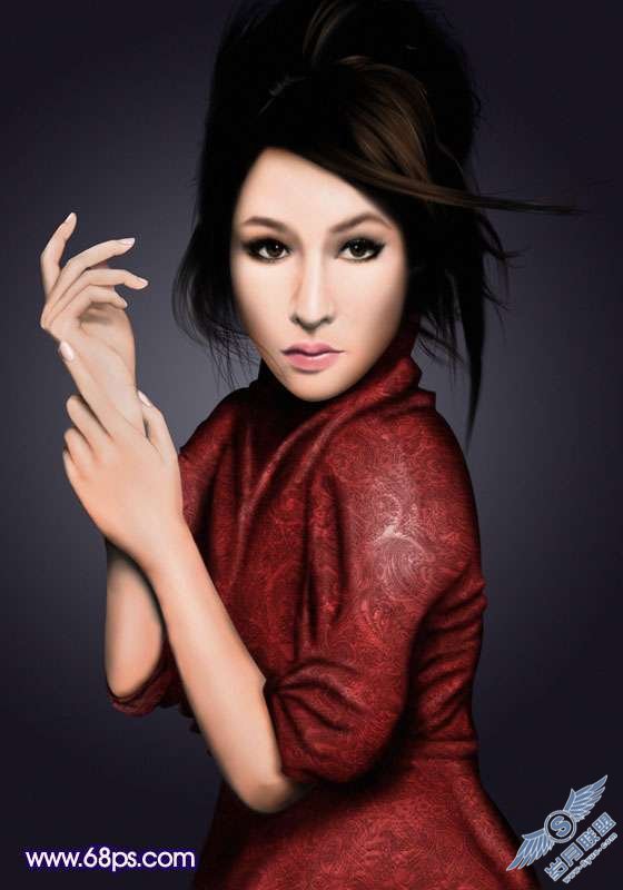 Photoshop鼠绘制作新潮美女【图】_新客网