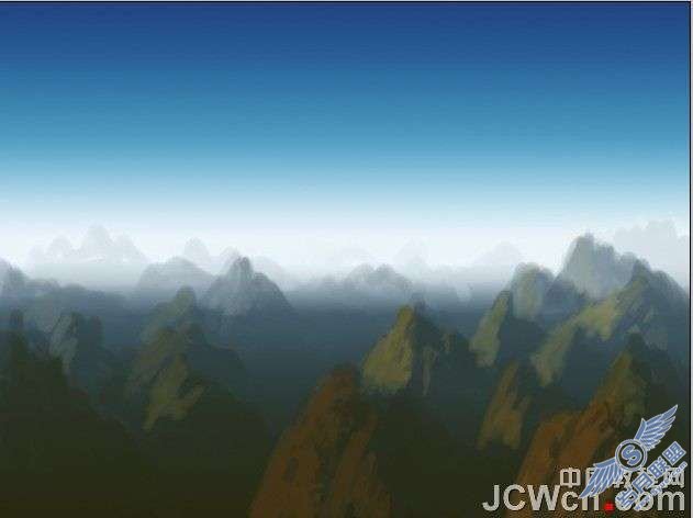 Photoshop快速鼠绘群山画效果【图】_新客网