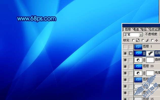 Photoshop制作蓝色梦幻光束壁纸教程【图】_新客网