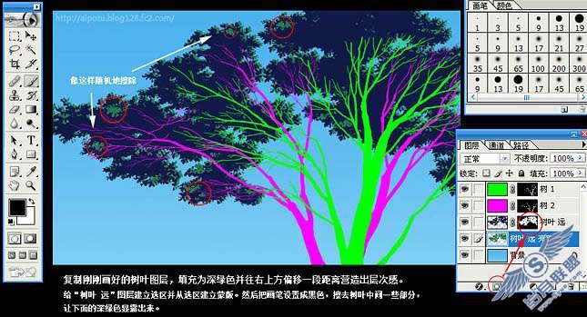 Photoshop鼠绘逼真的古树插画【图】_新客网