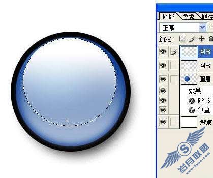 Photoshop制作蓝色圆形水晶按钮【图】_新客网