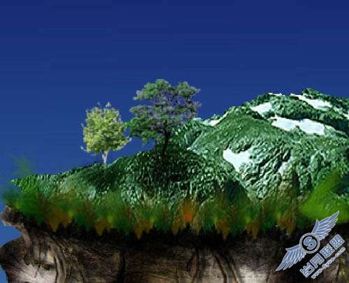 Photoshop合成在空中飘浮的陆地教程【图】_新客网