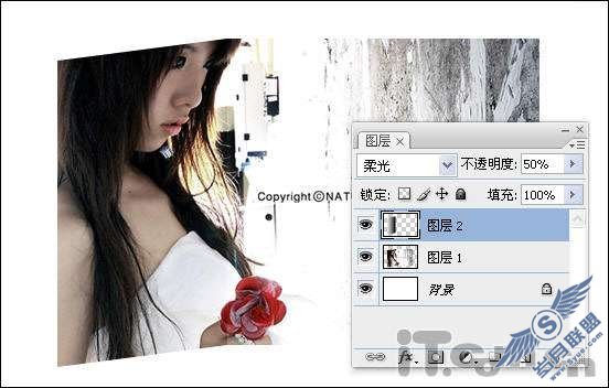 Photoshop用自由变换制作图片折叠效果【图】_新客网