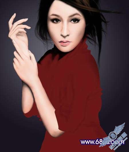 Photoshop鼠绘制作新潮美女【图】_新客网