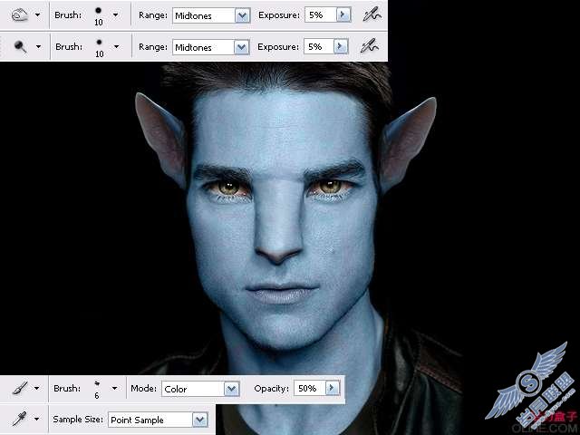 Photoshop制作汤姆·克鲁斯·阿凡达【图】_新客网