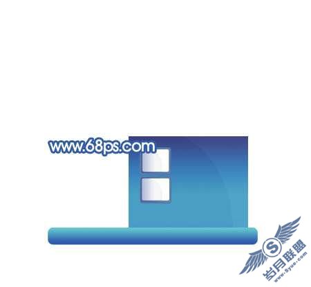 Photoshop制作蓝色水晶房子样式图标教程【图】_新客网