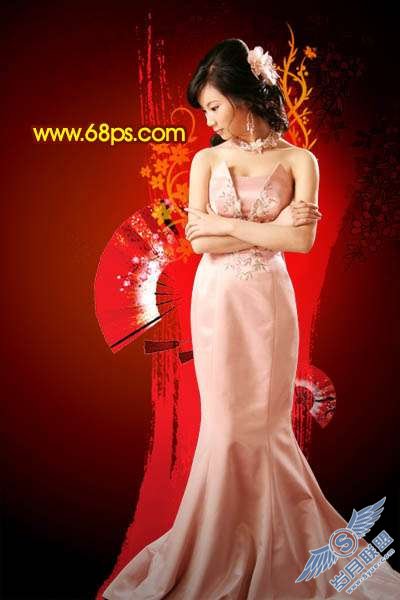 Photoshop照片处理:给美女加上古典中国特色背景【图】_新客网