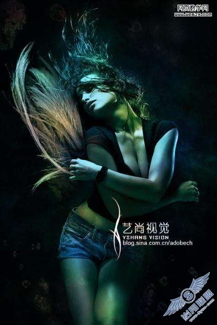 Photoshop通道和画笔制作诱惑野性人像【图】_新客网