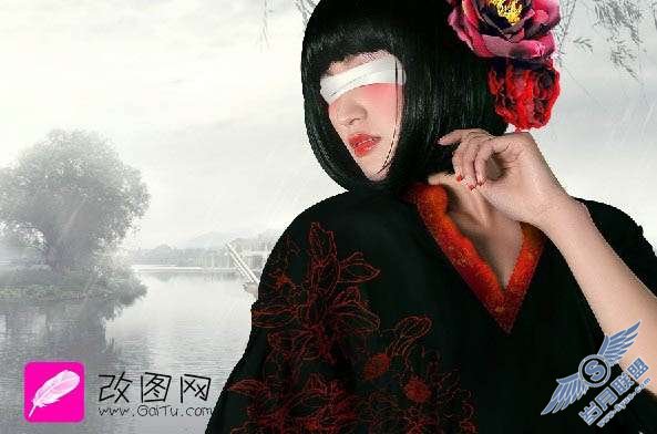 Photoshop照片处理:给照片加上古典水墨背景【图】_新客网