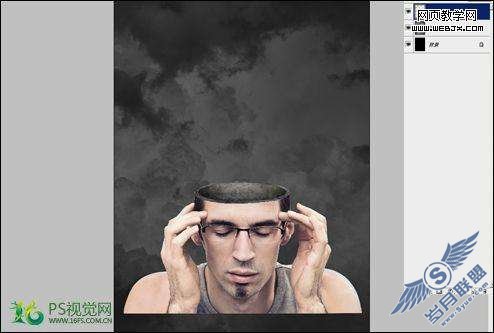 Photoshop合成制作正努力思考的意境图【图】_新客网