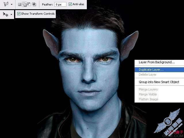 Photoshop制作汤姆·克鲁斯·阿凡达【图】_新客网