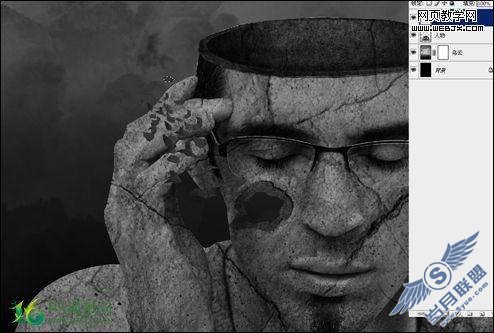Photoshop合成制作正努力思考的意境图【图】_新客网