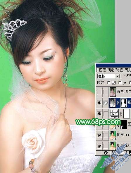 Photoshop照片处理:让偏灰的婚片再现光彩【图】_新客网
