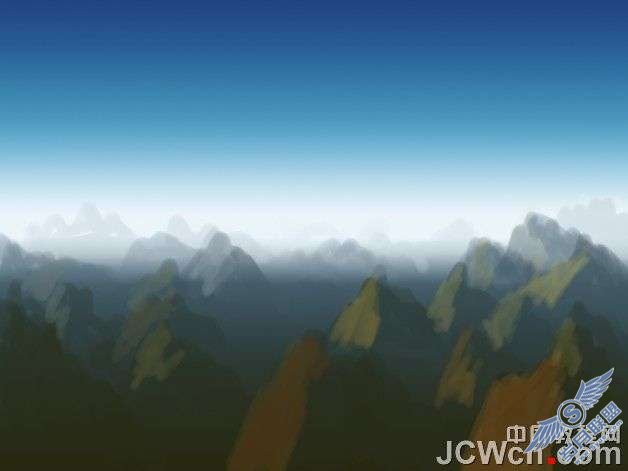 Photoshop快速鼠绘群山画效果【图】_新客网