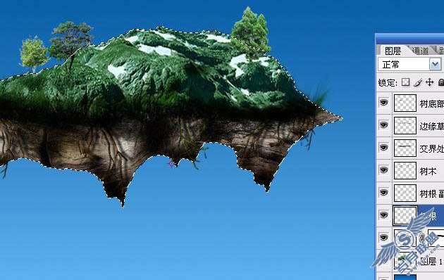 Photoshop合成在空中飘浮的陆地教程【图】_新客网