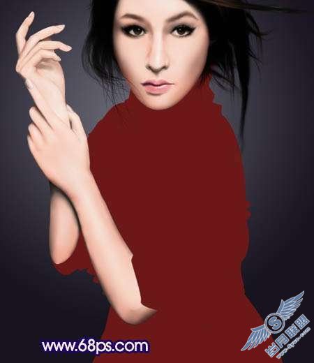 Photoshop鼠绘制作新潮美女【图】_新客网