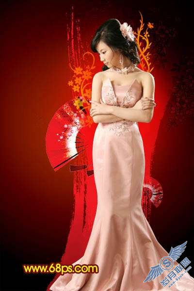 Photoshop照片处理:给美女加上古典中国特色背景【图】_新客网