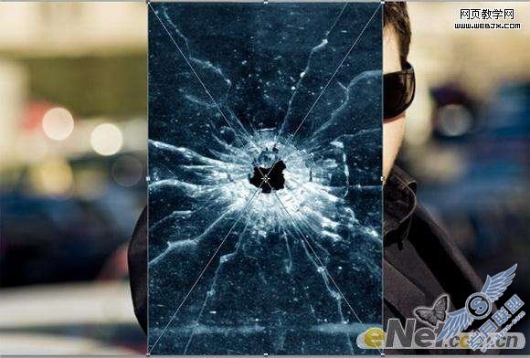 Photoshop合成制作子弹击穿玻璃效果【图】_新客网