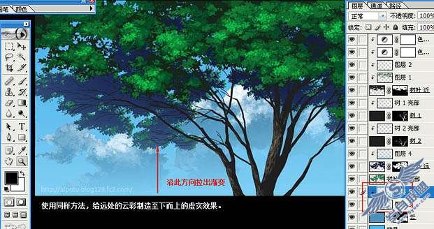 Photoshop鼠绘逼真的古树插画【图】_新客网