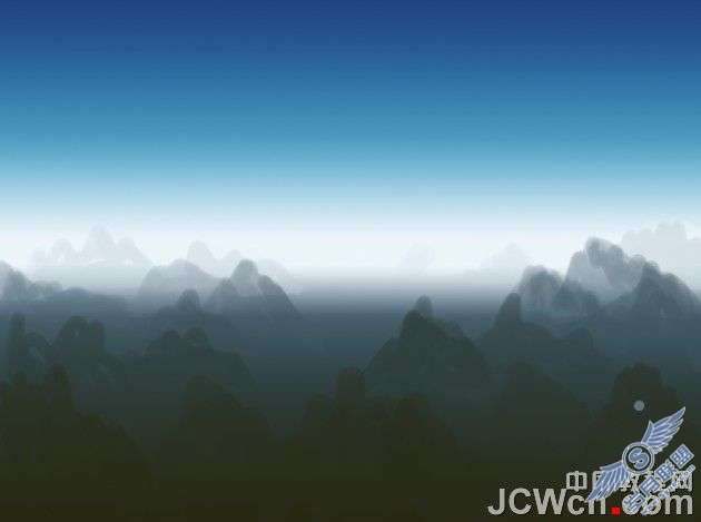 Photoshop快速鼠绘群山画效果【图】_新客网