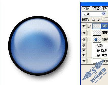 Photoshop制作蓝色圆形水晶按钮【图】_新客网