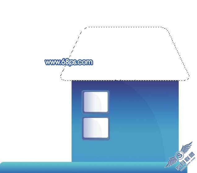 Photoshop制作蓝色水晶房子样式图标教程【图】_新客网