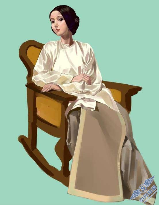 Photoshop鼠绘制作漂亮的民国美女教程【图】_新客网