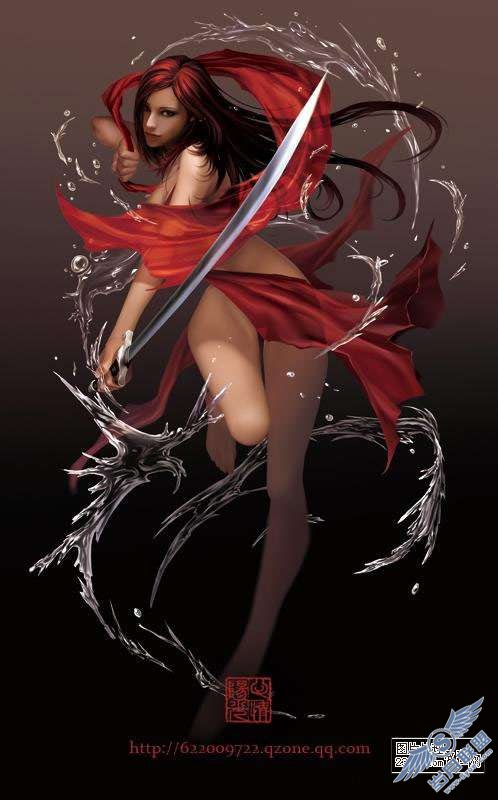 Photoshop������ͨ��Ů�ӵ��趯��ˮ��Ч��ͼ��ͼ��_�¿���
